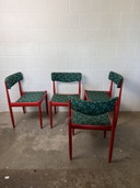 4x kleurrijke vintage stoelen