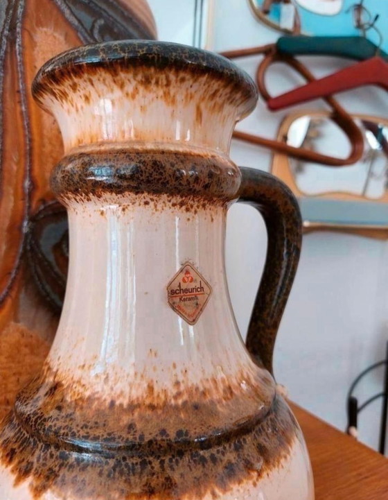 Image 1 of Scheurich West Germany Oorvaas Vaas Keramiek Vintage 