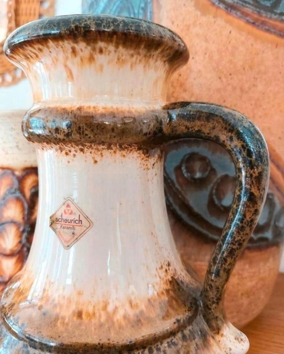 Image 1 of Scheurich West Germany Oorvaas Vaas Keramiek Vintage 