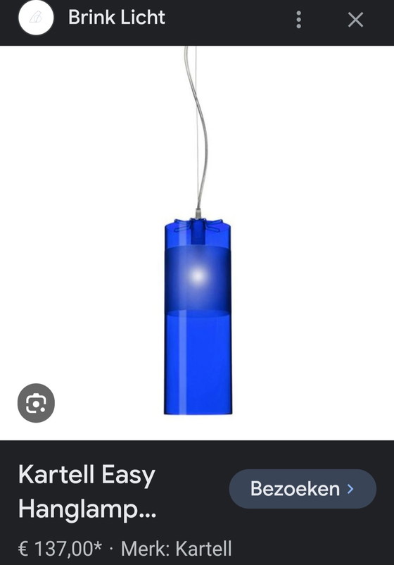 Image 1 of 2x Kartell hanglampen