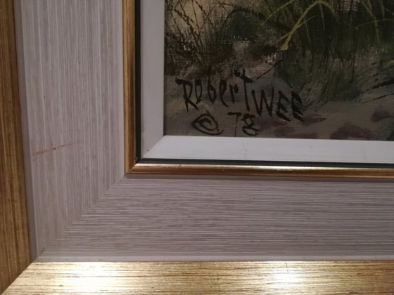 Image 1 of Robert Wee Zeegezicht met duinen schilderij