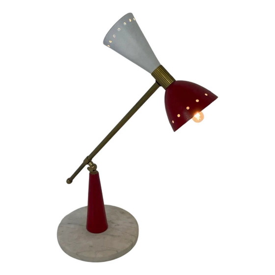 Image 1 of Diabolo bureaulamp met marmeren voet