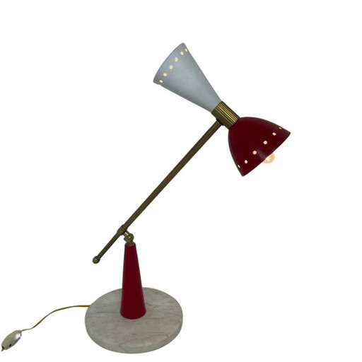 Diabolo bureaulamp met marmeren voet