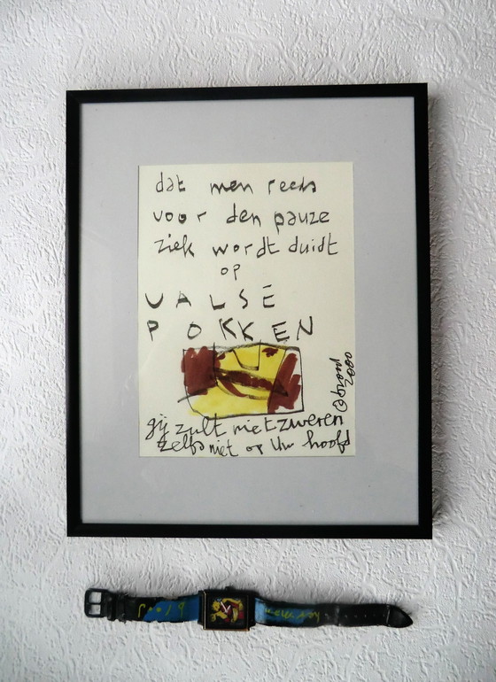 Image 1 of Herman Brood – Valse pokken- originele, unieke viltstifttekening