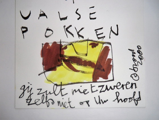 Image 1 of Herman Brood – Valse pokken- originele, unieke viltstifttekening