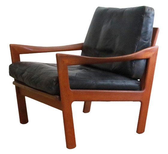 Image 1 of 2x Illum Wikkelso voor Niels Eilersen fauteuils stoelen vintage Deens design