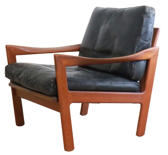 Image 1 of 2x Illum Wikkelso voor Niels Eilersen fauteuils stoelen vintage Deens design
