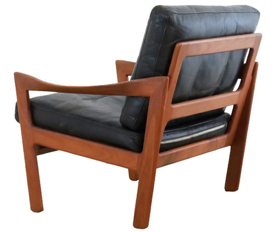 Image 1 of 2x Illum Wikkelso voor Niels Eilersen fauteuils stoelen vintage Deens design