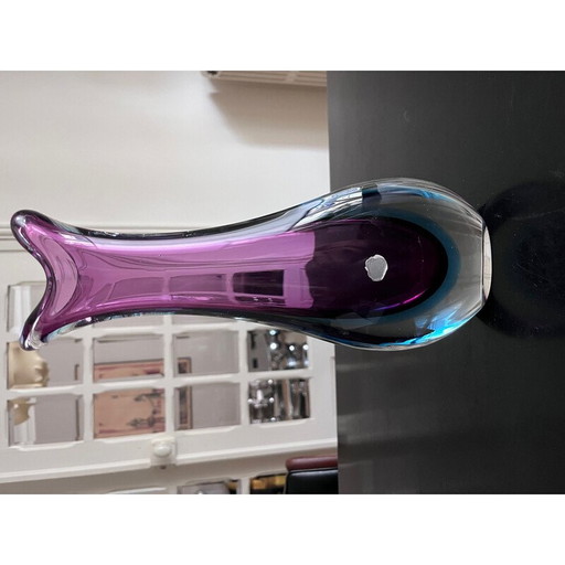 Vintage Summerso vaas in Murano glas van Flávio Poli, Italië 1960