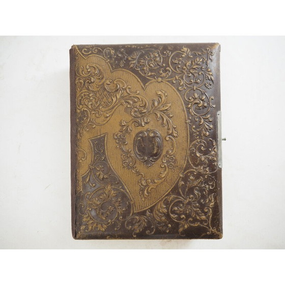 Image 1 of Vintage leren fotoalbum