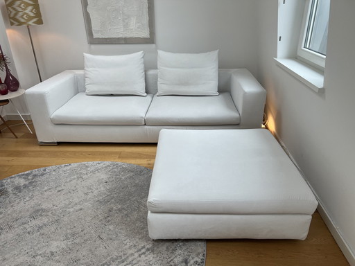 La Nuova Casa Sofa Wit Incl. poef