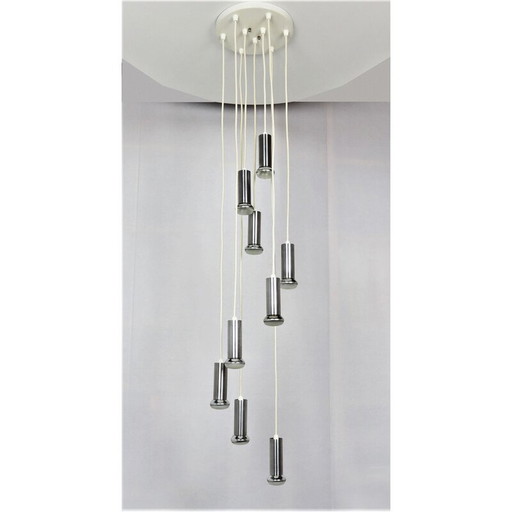 Paar vintage waterval hanglampen van Raak, 1970