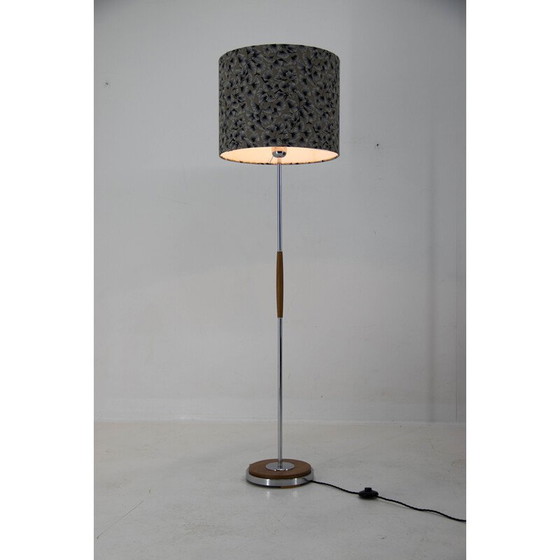 Image 1 of Vloerlamp van Mid Century chroom en hout, Tsjecho-Slowakije 1970