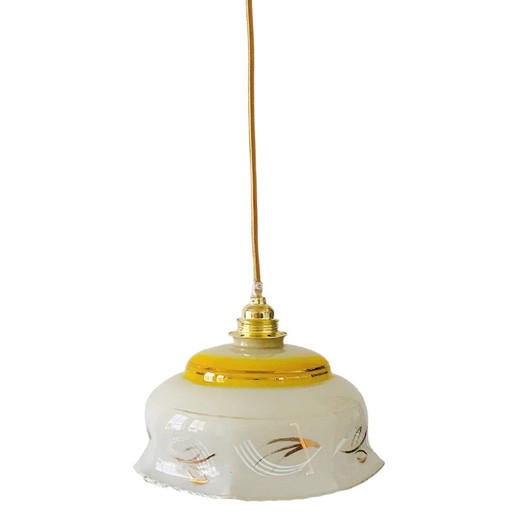 Artdeco hanglampje wit goud