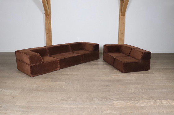 Image 1 of Cor Trio Modulaire Sofa In Bruin Teddy Van Team Form Ag, 1970S