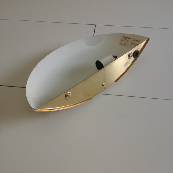 Image 1 of Messing halve maan wandlamp 40 cm