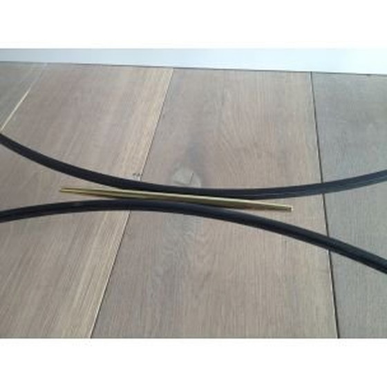 Image 1 of Vintage messing en gelakt metalen salontafel, 1950