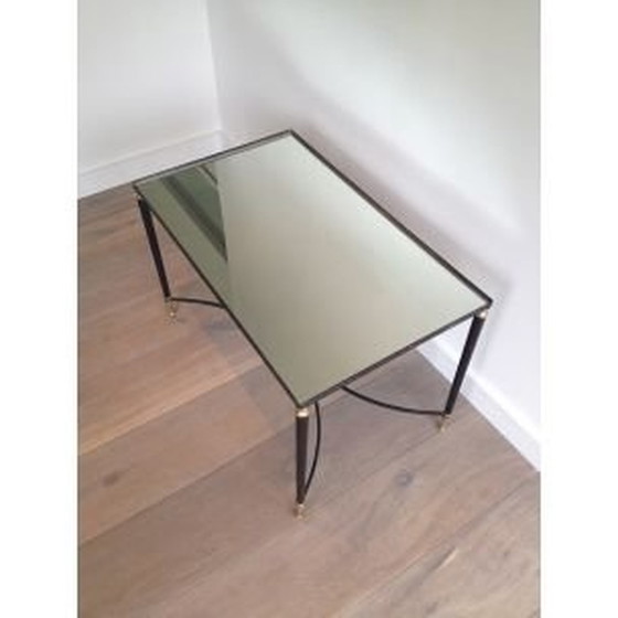 Image 1 of Vintage messing en gelakt metalen salontafel, 1950