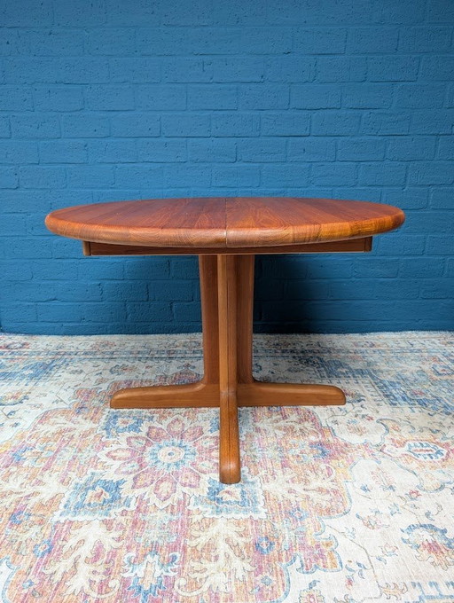 Vintage Ronde Uitschuifbare Eettafel, Jaren '60, Deens Design