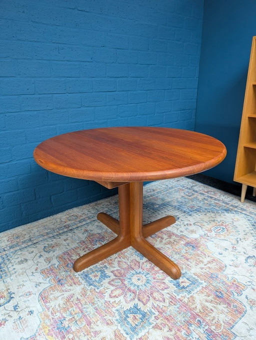 Vintage Ronde Uitschuifbare Eettafel, Jaren '60, Deens Design