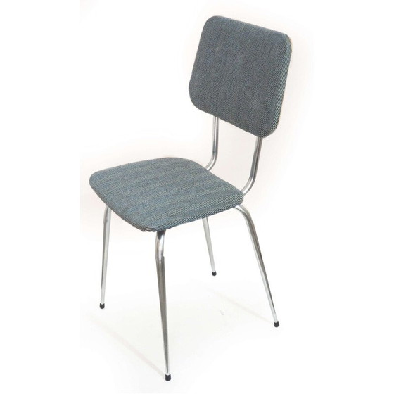 Image 1 of Set van 4 vintage opnieuw beklede stoelen