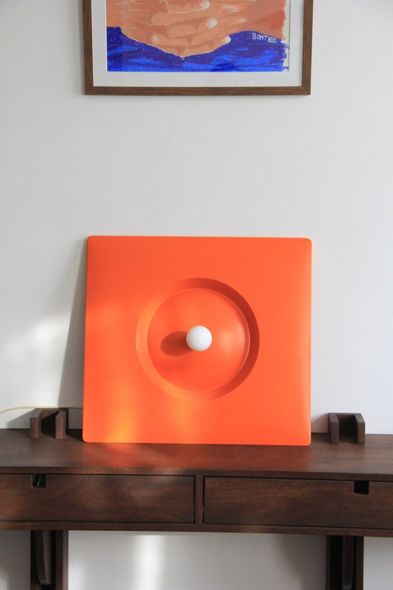 Image 1 of Pop Art Oranje Glasvezel Wandlamp van Klaus Hempel