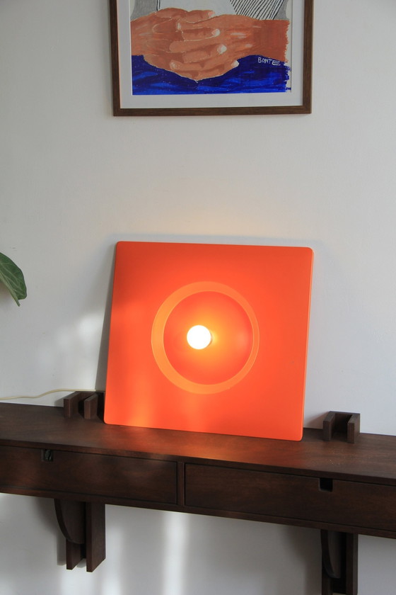 Image 1 of Pop Art Oranje Glasvezel Wandlamp van Klaus Hempel