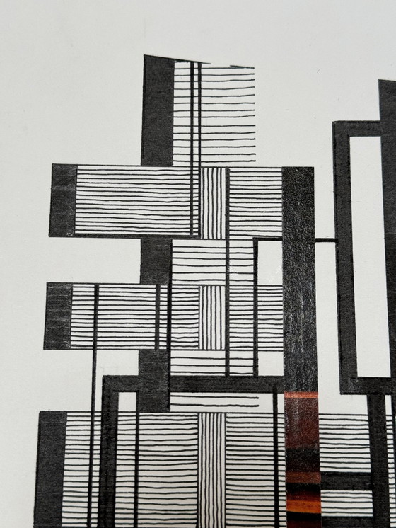 Image 1 of Abstracte composities (2 kunstwerken) - Eugène Eechaut (1928-2019)