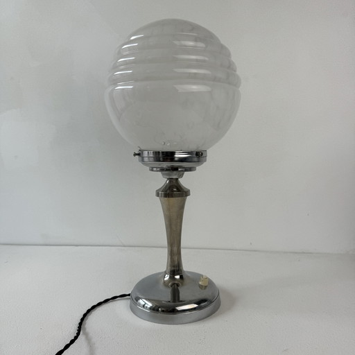 Antieke staande lamp Verre De Clichy Vintage