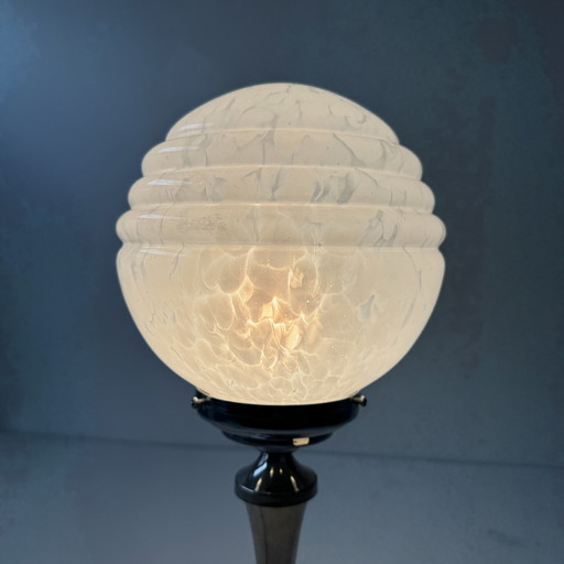 Antieke staande lamp Verre De Clichy Vintage