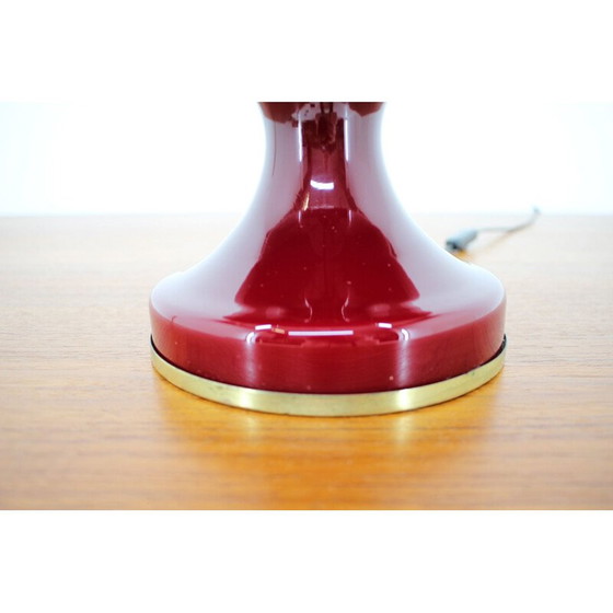 Image 1 of Vintage Rood Allglass Tafellampje van Stefan Tabery, 1960