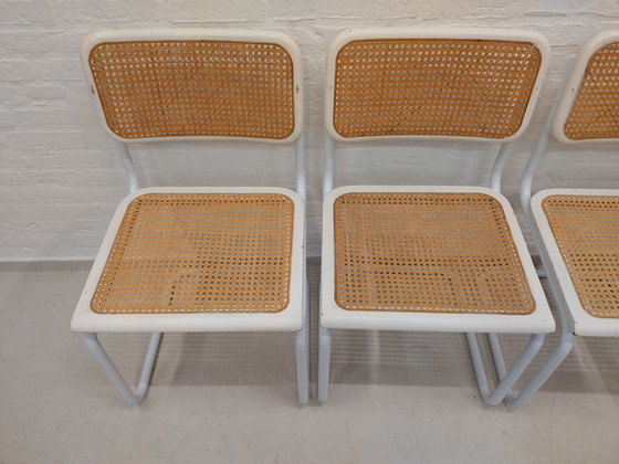 Image 1 of Eetkamerstoelen Met Webbing - Vintage