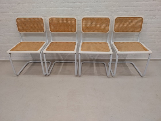 Image 1 of Eetkamerstoelen Met Webbing - Vintage