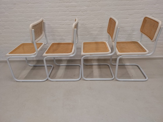 Image 1 of Eetkamerstoelen Met Webbing - Vintage