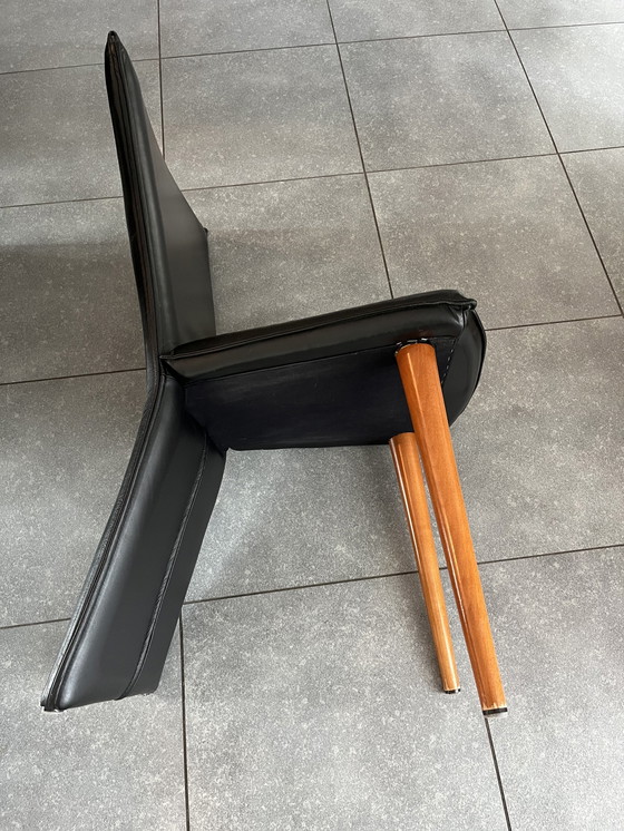 Image 1 of 8x Interstar Leren Eetkamer Stoelen