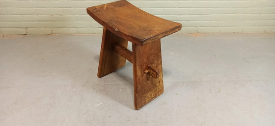 Image 1 of Vintage Japanse stijl kruk, Japandi