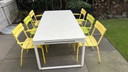 Fermob Biarritz tuintafel + 6 fermob Luxembourg stoelen