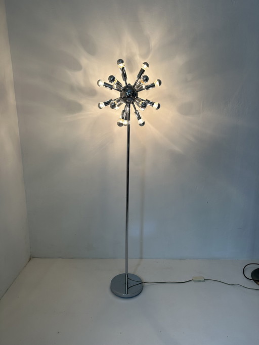 Spoetnik vloerlamp chroom