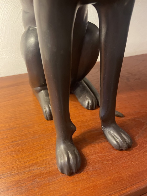 Image 1 of Zware Bronzen Beeld Van Kat / Poes, Gemerkt A.Tiot