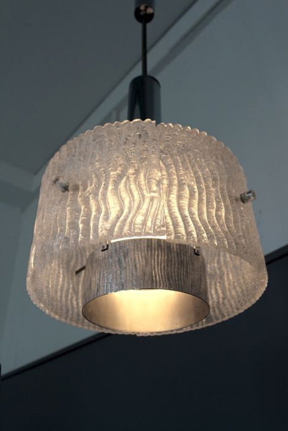 Image 1 of Plafond hanglamp, Kalmar, Mid Century Modern, Art Deco, Minimalistisch, Murano glas, Hyper Vintage, Uniek
