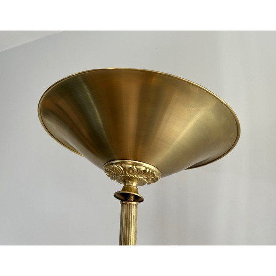 Image 1 of Vintage messing vloerlamp met verwijderbare reflector, Frankrijk 1970