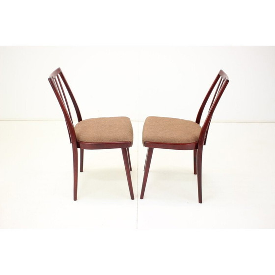 Image 1 of Set van 4 vintage houten eetkamerstoelen van Jitona, Tsjecho-Slowakije 1970