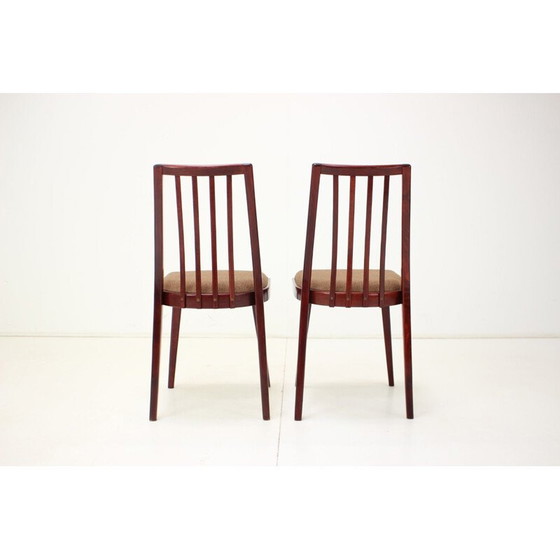 Image 1 of Set van 4 vintage houten eetkamerstoelen van Jitona, Tsjecho-Slowakije 1970