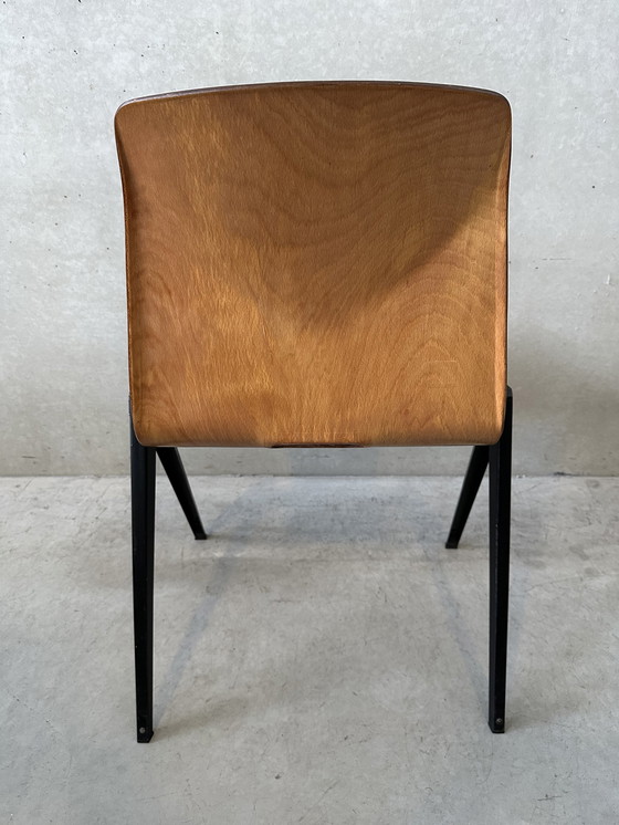 Image 1 of 6x vintage S22 Galvanitas stoelen - Wim Rietveld