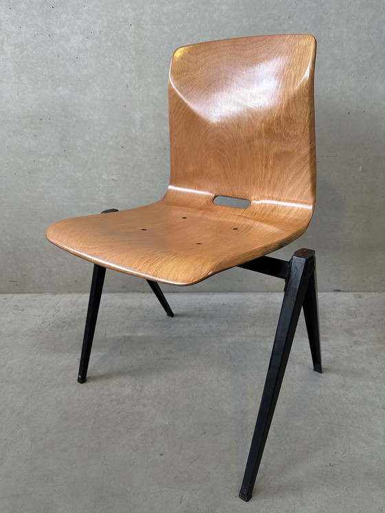 Image 1 of 6x vintage S22 Galvanitas stoelen - Wim Rietveld