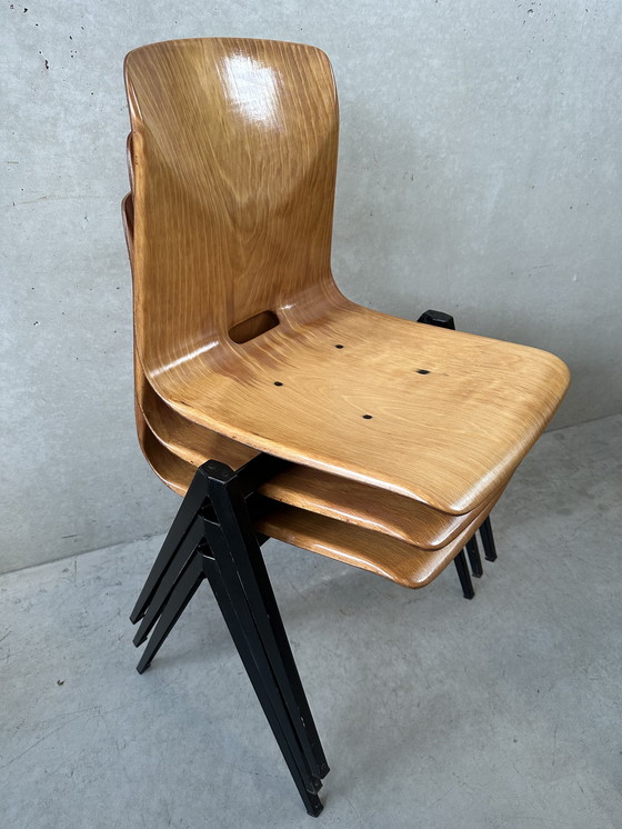 Image 1 of 6x vintage S22 Galvanitas stoelen - Wim Rietveld