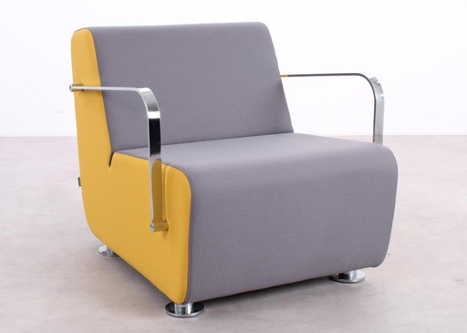 DeBerenn Aura fauteuil grijs/geel