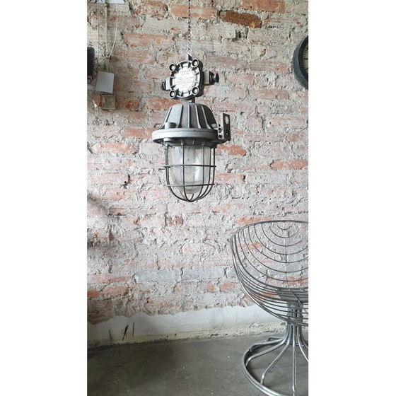 Image 1 of Vintage hermetisch afgesloten hanglamp van Polam Wilkasy, Polen 1990