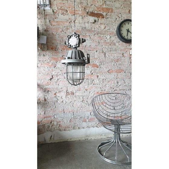 Image 1 of Vintage hermetisch afgesloten hanglamp van Polam Wilkasy, Polen 1990