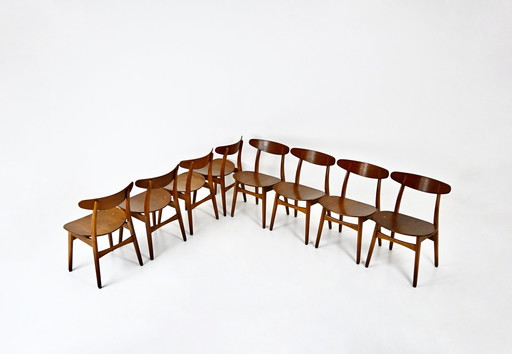 Eetkamerstoelen "Ch30" van Hans J. Wegner voor Carl Hansen & Zoon, 1950S, set van 8